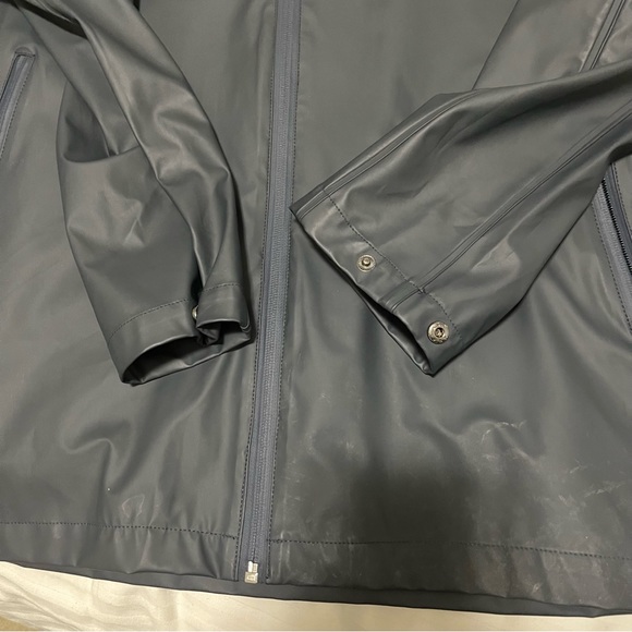 Fat Moose Hooded Rain Jacket Black /Green size Small - Picture 16 of 16